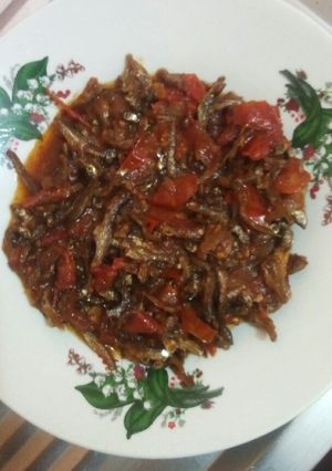 A picture of Fried omena#authormaratho#my valentinerecipecontest#.