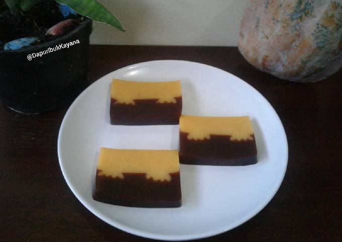 274. Puding Labu Kuning Lapis Cokelat