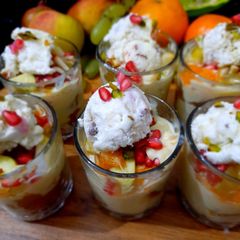 Apricot & custard fruits shots A picture of Apricot & custard fruits shots.