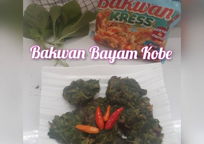 Resep Bakwan Bayam Kobe Krispy, Lezat
