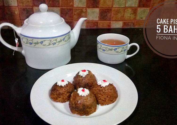 Cake Pisang 5 Bahan (Tanpa Telur)