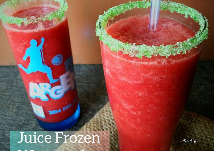 Resep Juice Frozen Watermelon 🍹🌳🌎 yang Bisa Manjain Lidah