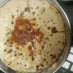 Ghee roti shakkar A picture of Ghee roti shakkar.