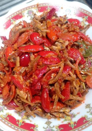 Foto resep Tumis teri kulit melinjo