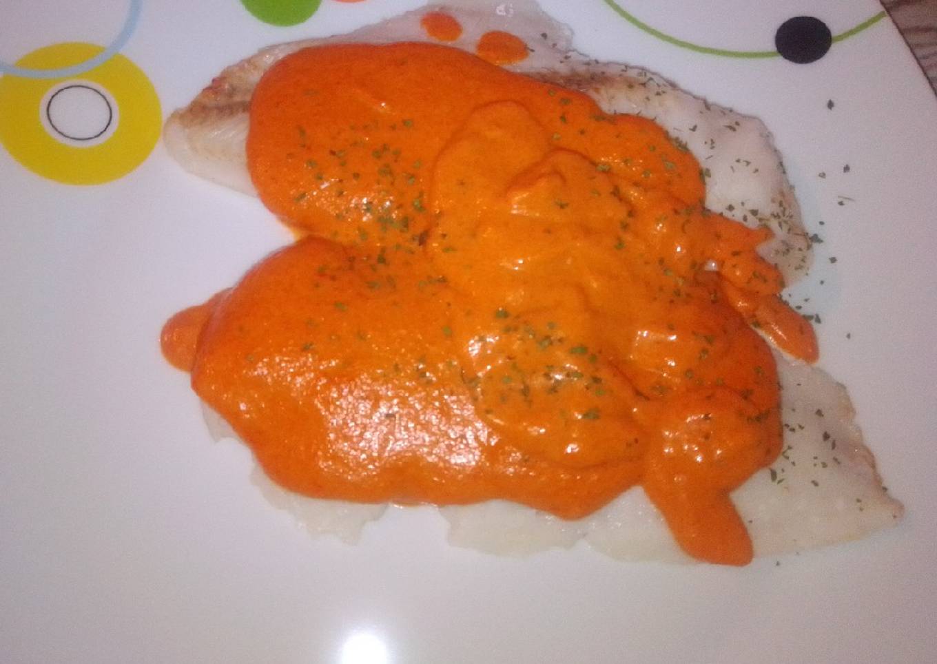 Merluza en salsa de pimientos en MC