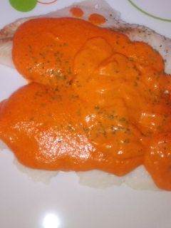 Una foto de Merluza en salsa de pimientos en MC