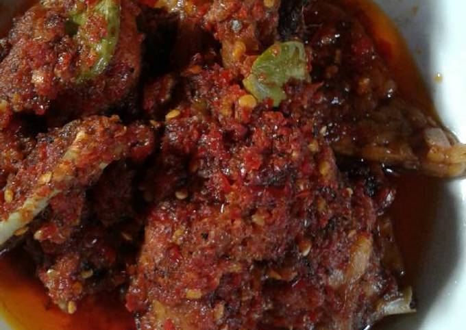 Ayam goreng kampung balado petai