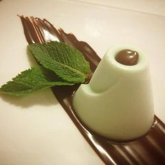 A picture of MINT PANNACOTTA - Lactose, egg and gluten FREE.