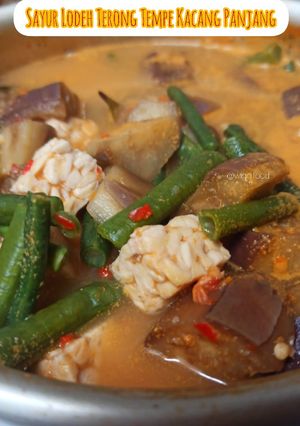 Foto resep Sayur lodeh terong tempe dan kacang panjang