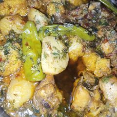 Chicken Alu Gobhi, A picture of Chicken Alu Gobhi,.