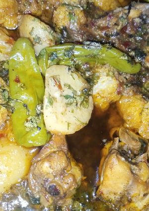 A picture of Chicken Alu Gobhi,.