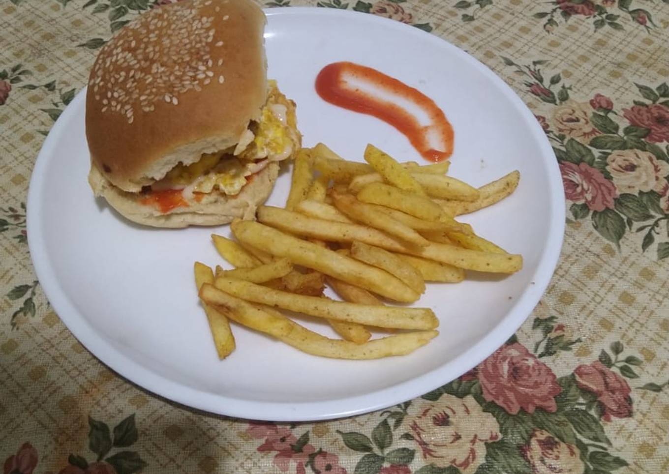 Burger Telur Nugget