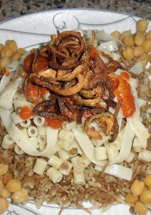 صورة لوصفة كشري احلى اكلة سريعة 😋