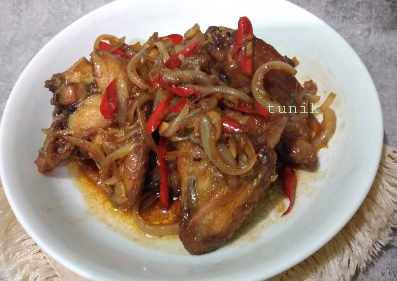 398. Ayam Goreng Saus Inggris