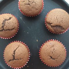 Basic chocolate cupcake A picture of Basic chocolate cupcake.