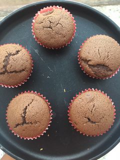 A picture of Basic chocolate cupcake.