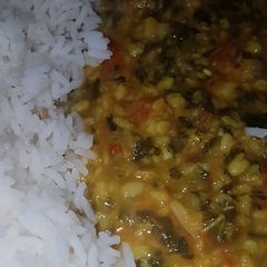 A picture of Cholai bhaji dal.