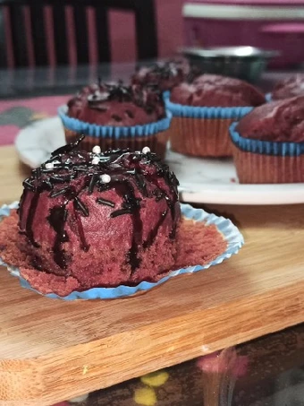 Recipe Beetroot red velvet cup cakes the Delicious Appealing