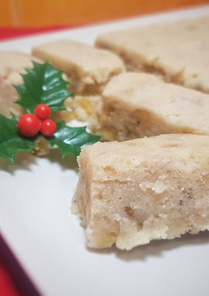 Una foto de Turrón de nata y nueces saludable