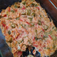 A picture of Okra Tomato Casserole #2 (low carb variant).