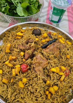 صورة لوصفة كبسة دجاج ناطعة😋