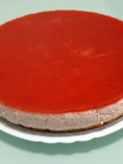 Una foto de Tarta de fresas y nata