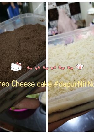 Foto resep Oreo Cheese cake topping keju dan bubuk coklat