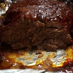 A picture of Sharon's BBQ meatloaf.