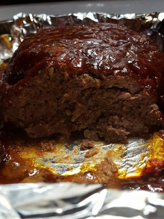 A picture of Sharon's BBQ meatloaf.