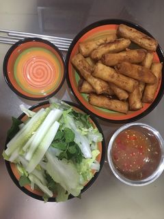 A picture of Shrimp and Pork Spring Rolls.