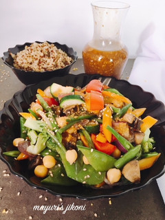 A picture of Stir Fried Vegetables with Orange Sauce#Seasonal Ingredients.