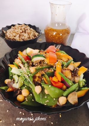 A picture of Stir Fried Vegetables with Orange Sauce#Seasonal Ingredients.