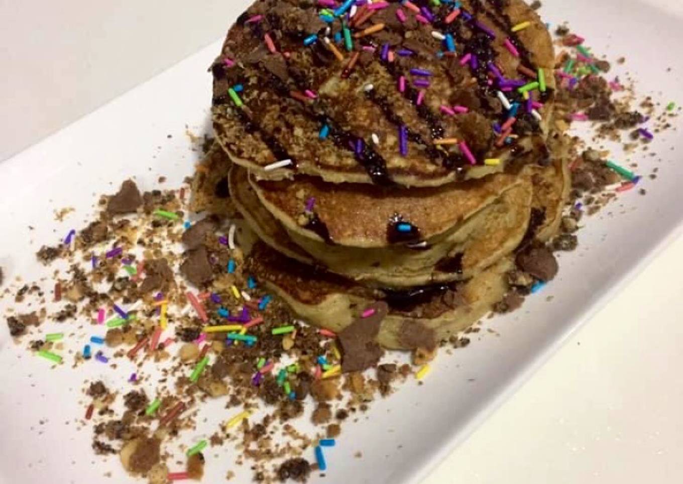 Frozen eggless banana wheat pancakes