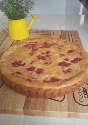 Foto resep Strawberry yogurt pie
