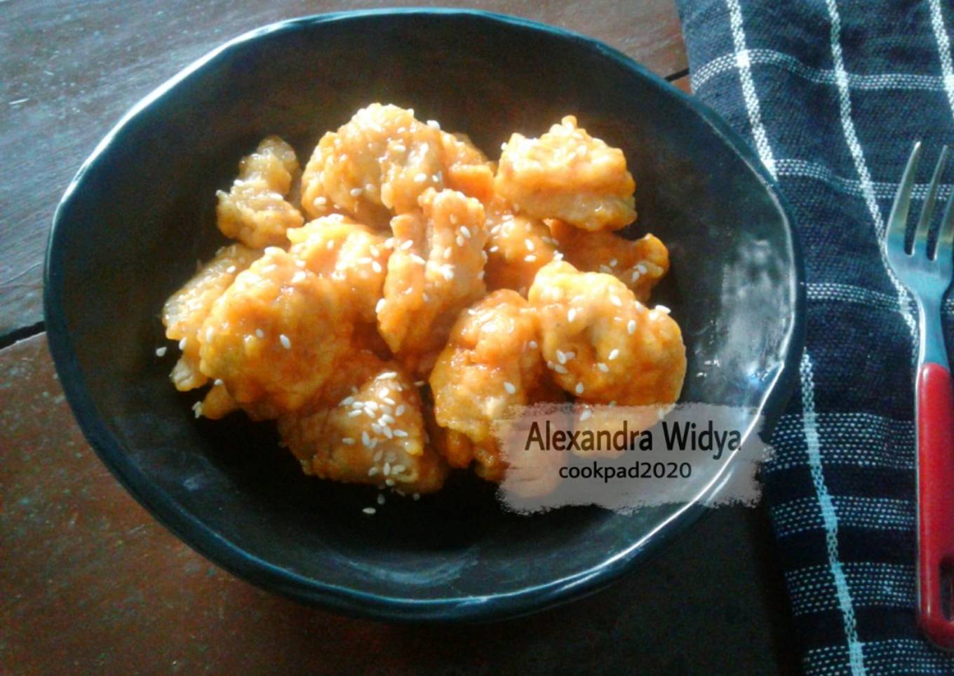 Goreng hayam jeung mayonnaise kalayan saos madu