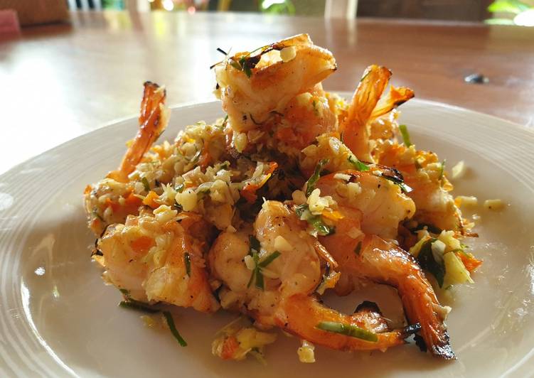 Recipe of Homemade Grill Prawn with Garlic Butter spicy sauce