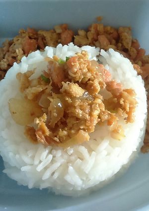Foto resep Scramble egg with salmon