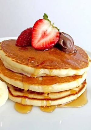 Una foto de Pancakes de avena y plátano saludable