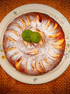 Una foto de Otro pastel de manzana y mascarpone