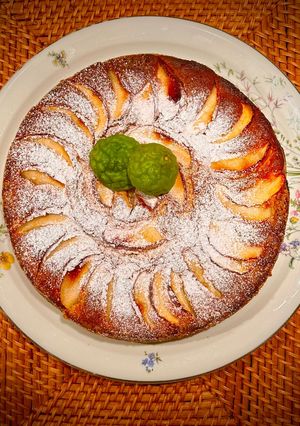 Una foto de Otro pastel de manzana y mascarpone