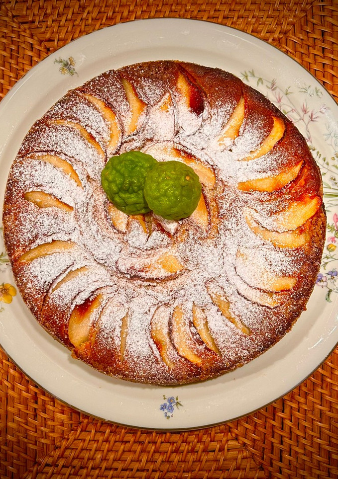 Una foto de Otro pastel de manzana y mascarpone