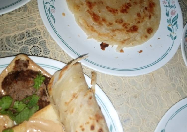 Recipe of Super Quick Homemade Lachay darr paratha roll