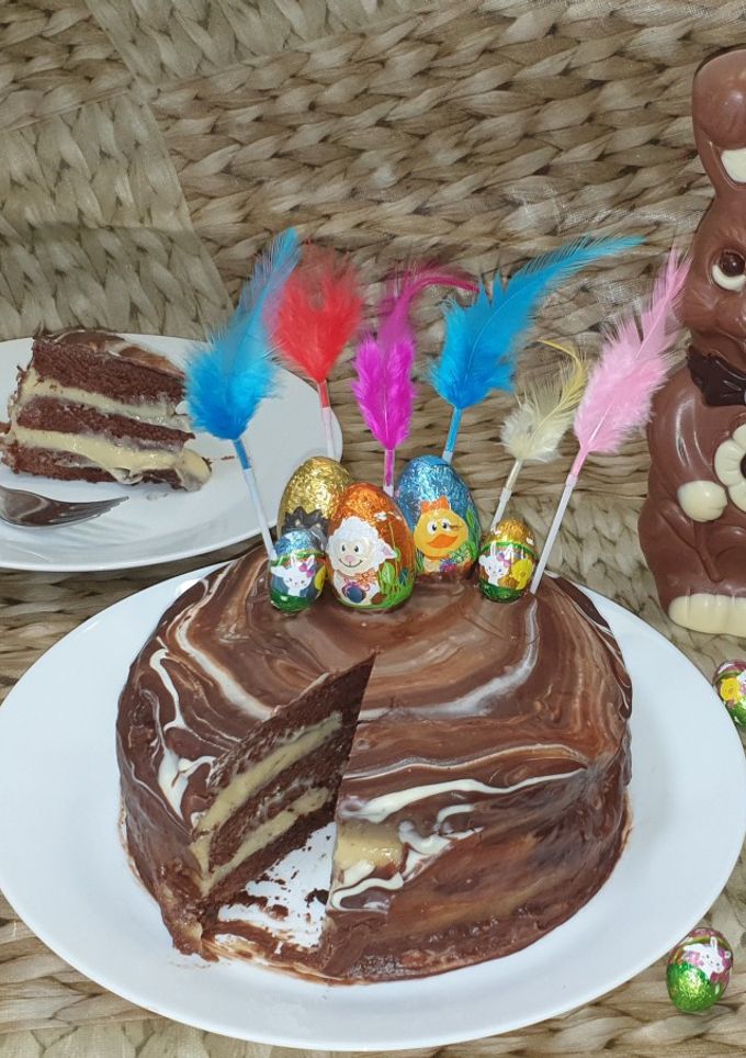 Una foto de Mona de Pascua de chocolate