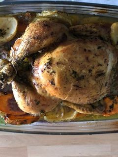 Una foto de Pollo asado relleno🍗