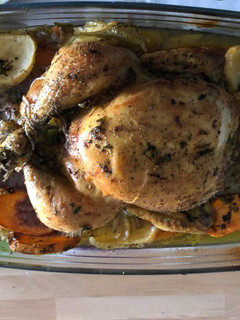 Una foto de Pollo asado relleno🍗
