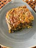 Budín de hojas de betarragas y queso