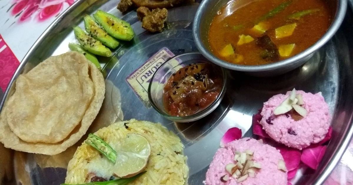 Bengali Thali Recipe By Chef Tripti Saxena Cookpad