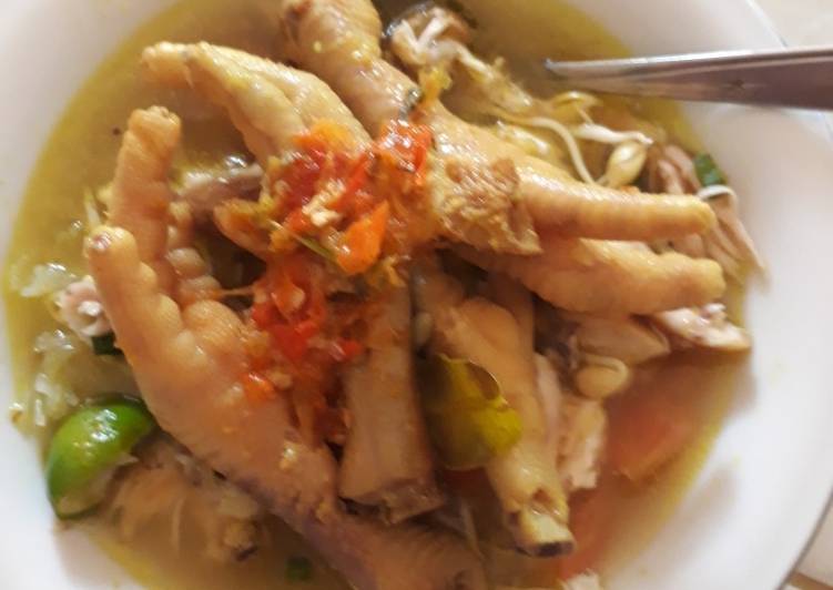 Resep Soto ayam + ceker kuah kuning Yummy Resep Masakan
