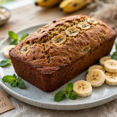 A picture of Moist Banana Walnut Cake - Dairy Free, No Refined Sugar.