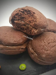 Una foto de Galletas de chocolate plátano y Nutella